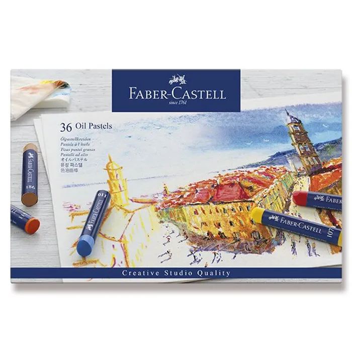 Główne zdjęcie produktu Pastely olejové, papírová krabička 36 ks Faber-Castell 127036