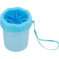 PAW CLEANER - kubek do czyszczenia łapek, silikon/plastik, niebieski S-M