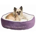 Łóżko okrągłe PET'S HOME 50 cm fiolet/krem - PO SPRZEDAŻY
