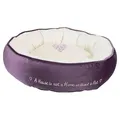 Łóżko okrągłe PET'S HOME 50 cm fiolet/krem - PO SPRZEDAŻY