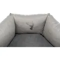 Następne zdjęcie produktu Łóżko okrągłe LENI z wysokim brzegiem, 55 cm, piaskowy/szary