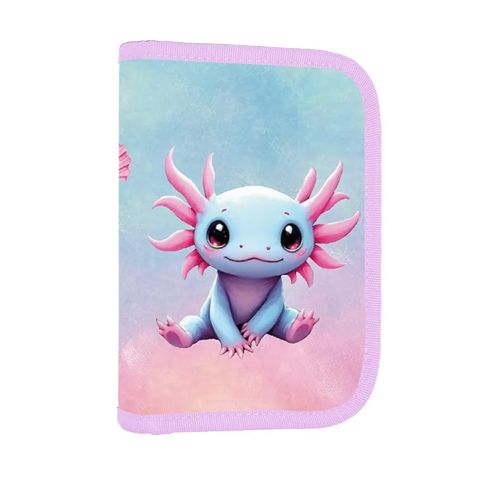 Główne zdjęcie produktu Penál 1 p. 2 chlopně, prázdný Axolotl