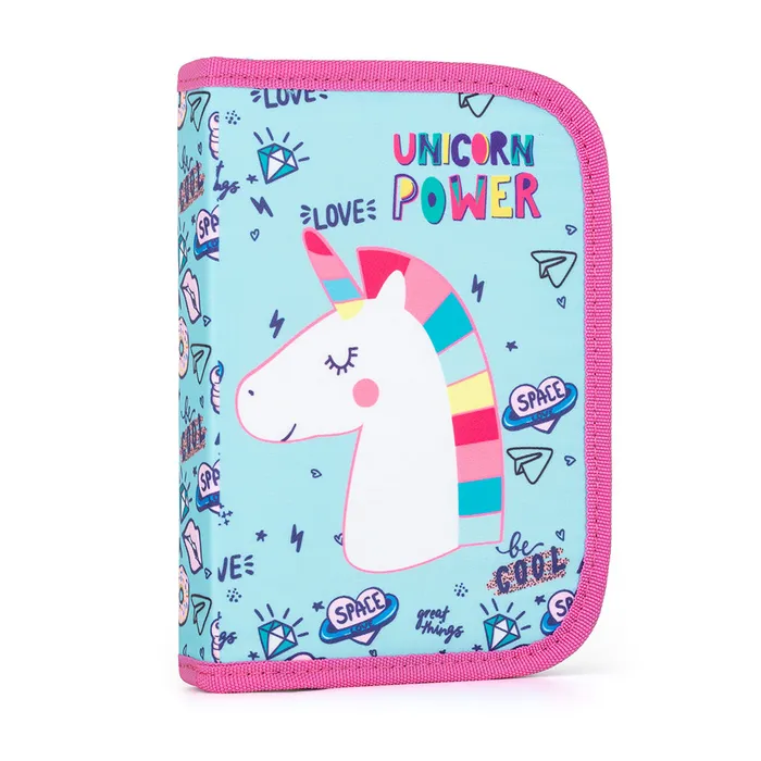 Główne zdjęcie produktu Penál 1 p. 2 chlopně, prázdný Unicorn iconic
