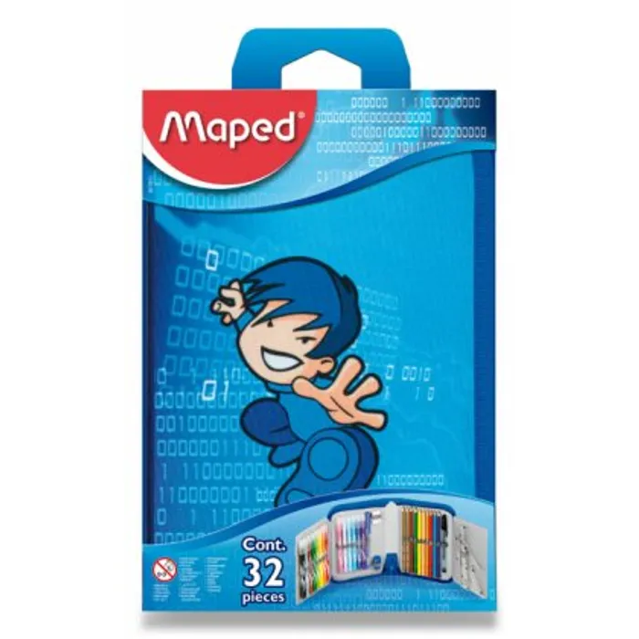 Główne zdjęcie produktu Penál Maped Tatoo - 1patrový, vybavený, motiv Karaté