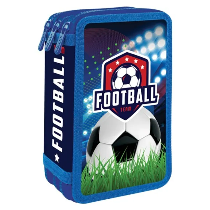 Główne zdjęcie produktu Penál plátěný plný - 3 patrový, 43 dílný - Serie 5 - Football Team