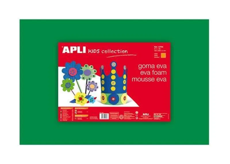 Główne zdjęcie produktu Pěnová guma "Eva sheets", zelená, 400x600 mm, APLI
