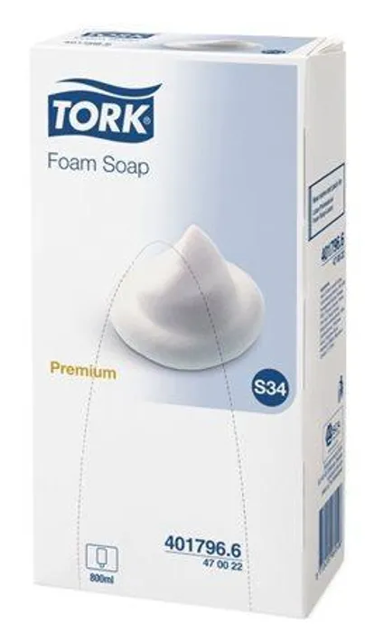 Główne zdjęcie produktu Pěnové mýdlo, sensitive, TORK 470022 "Premium", perlové bílá