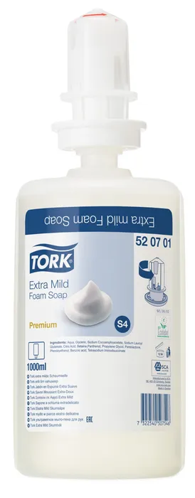 Główne zdjęcie produktu Pěnové mýdlo TORK Premium Extra Mild 1l S4 [1 ks]