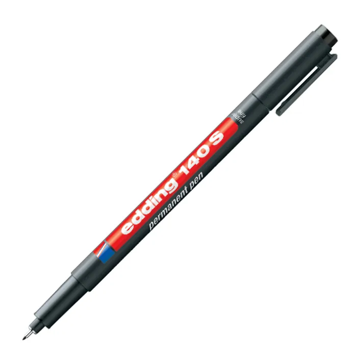 Główne zdjęcie produktu Permanentní popisovač "140 S", černá, OHP, 0,3mm, EDDING