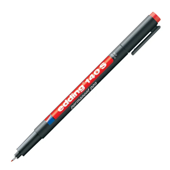 Główne zdjęcie produktu Permanentní popisovač "140 S", červená, OHP, 0,3mm, EDDING