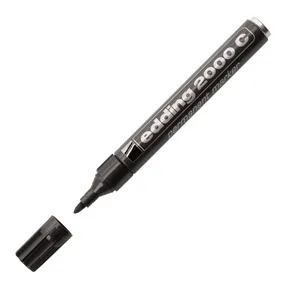 Marker permanentny 2000, czarny, 1,5-3mm, końcówka stożkowa, EDDING