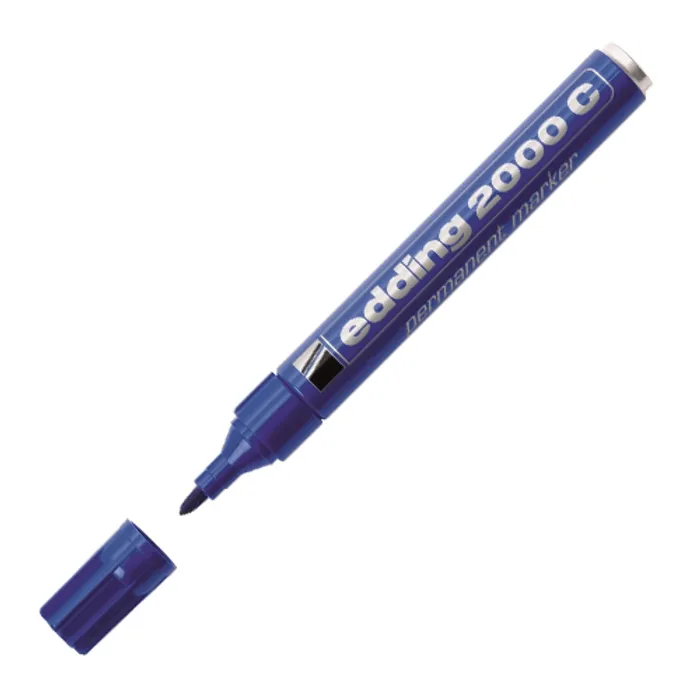 Główne zdjęcie produktu Permanentní popisovač "2000", modrá, 1,5-3mm, kuželový hrot, EDDING