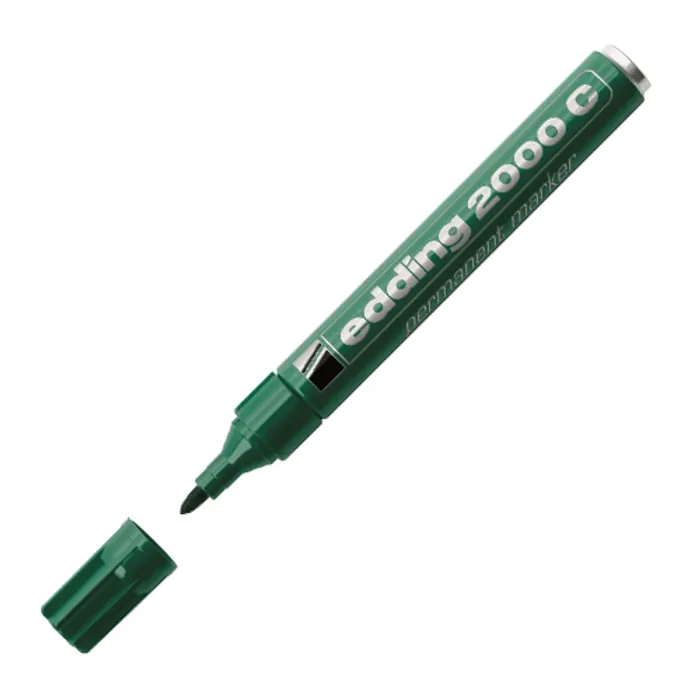 Główne zdjęcie produktu Permanentní popisovač "2000", zelená, 1,5-3mm, kuželový hrot, EDDING