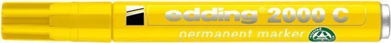 Główne zdjęcie produktu Permanentní popisovač "2000", žlutá, 1,5-3mm, kuželový hrot, EDDING