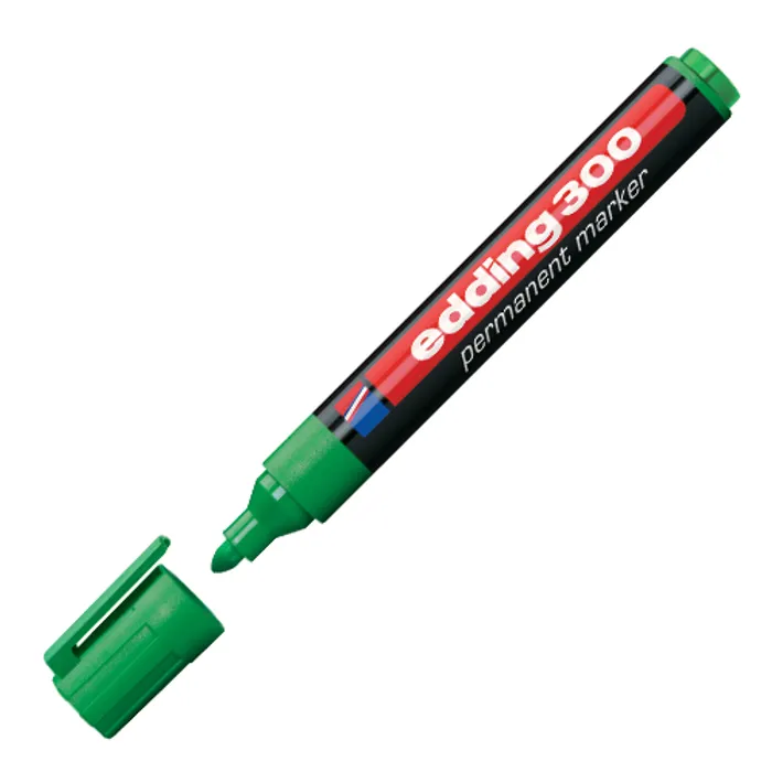 Główne zdjęcie produktu Permanentní popisovač "300", zelená, 1,5-3mm, kuželový hrot, EDDING