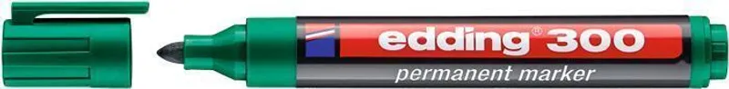 Główne zdjęcie produktu Permanentní popisovač "300", zelená, 1,5-3mm, kuželový hrot, EDDING