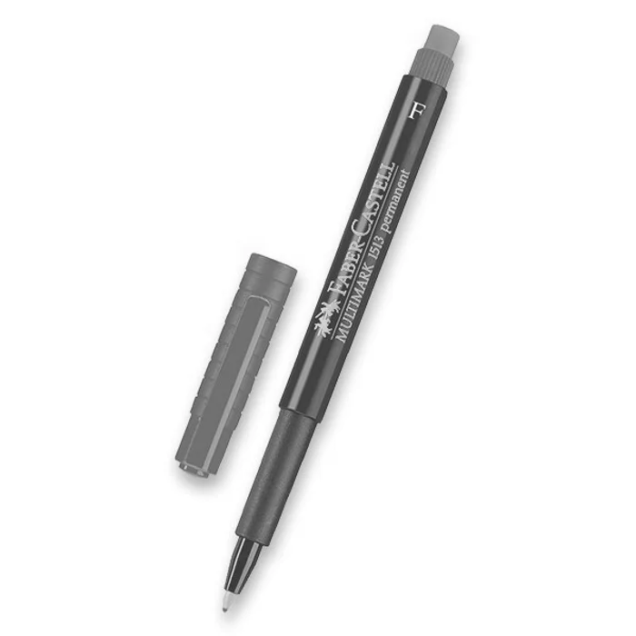 Główne zdjęcie produktu Permanentní popisovač Faber-Castell 1513 F čevený