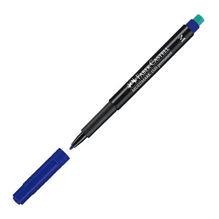 Główne zdjęcie produktu Permanentní popisovač Faber-Castell 1525 M modrý