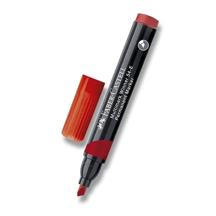 Główne zdjęcie produktu Permanentní popisovač Faber-Castell Winner 54-E červený