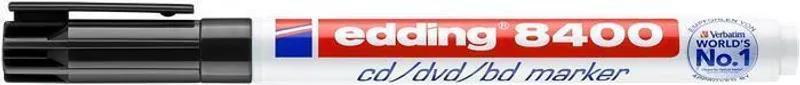 Główne zdjęcie produktu Permanentní popisovač na CD/DVD "8400", černá, 0,5-1mm, EDDING