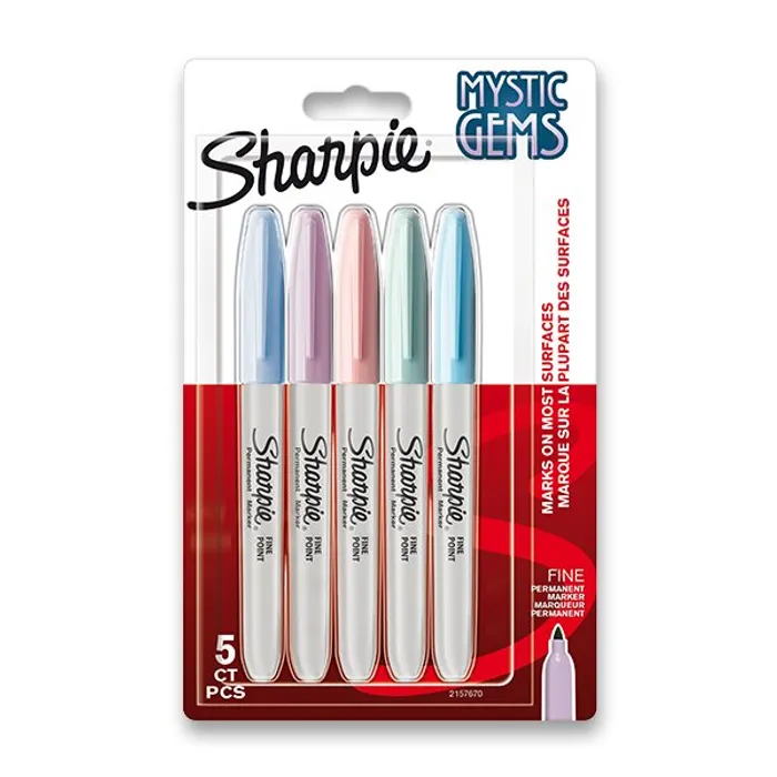 Główne zdjęcie produktu Permanentní popisovač Sharpie Fine Mystic sada 5 barev