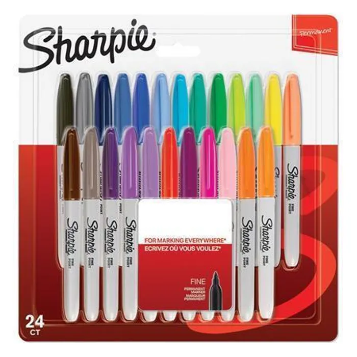 Główne zdjęcie produktu Permanentní popisovač Sharpie Fine sada 24 ks