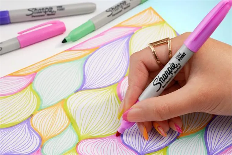 Główne zdjęcie produktu Permanentní popisovač Sharpie Fine sada 4 ks, pastelové barvy