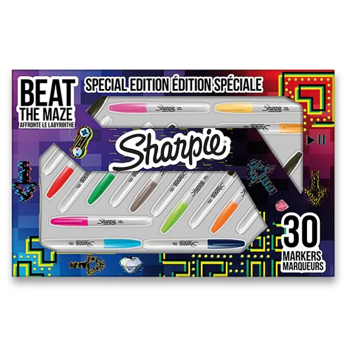 Główne zdjęcie produktu Permanentní popisovač Sharpie Maze sada 30 ks