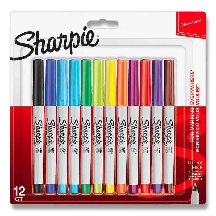 Główne zdjęcie produktu Permanentní popisovač Sharpie Ultra Fine 12 ks