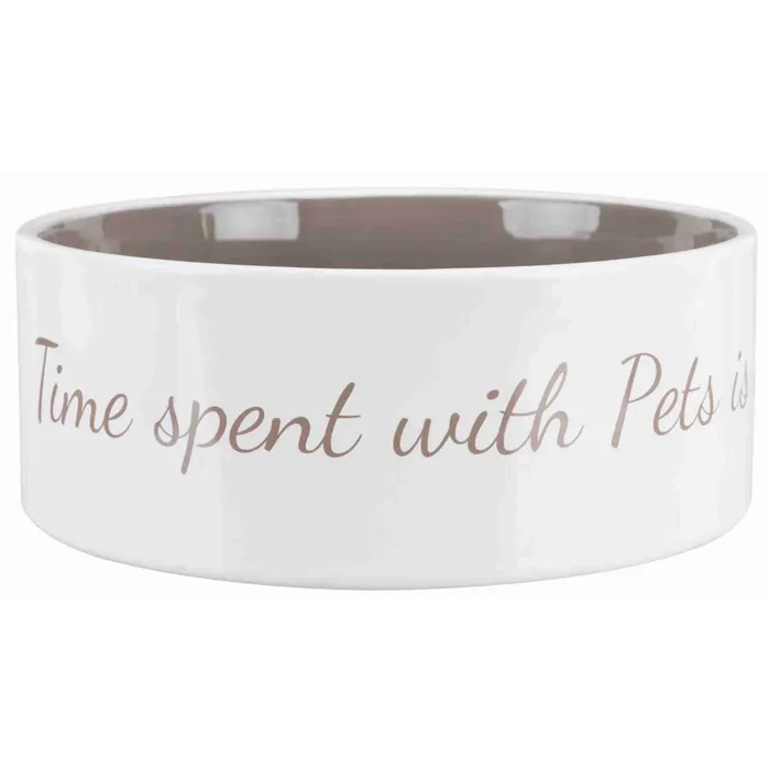 Główne zdjęcie produktu Pet´s home keramická miska, krémovo/ hnědošedá 0,8 l/o 16 cm