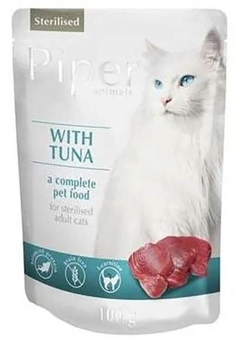 Główne zdjęcie produktu PIPER CAT kapsička pro sterilizované kočky, s tuňákem 100g