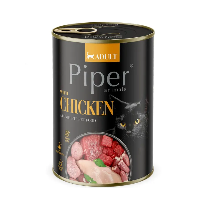Główne zdjęcie produktu PIPER CAT konzerva pro kočky, s kuřecím masem 400g
