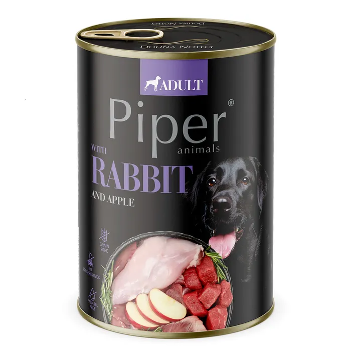 Główne zdjęcie produktu PIPER s králíkem, konzerva pro psy 400g