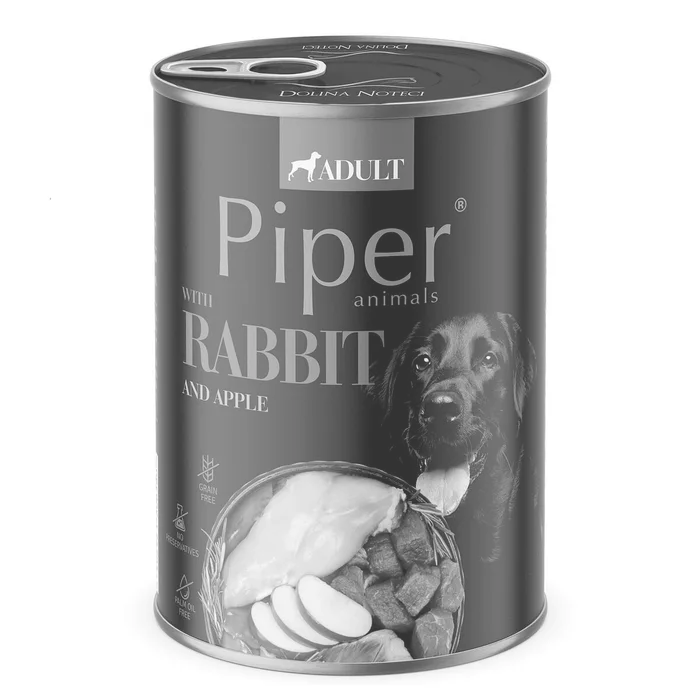 Główne zdjęcie produktu PIPER s králíkem, konzerva pro psy 400g
