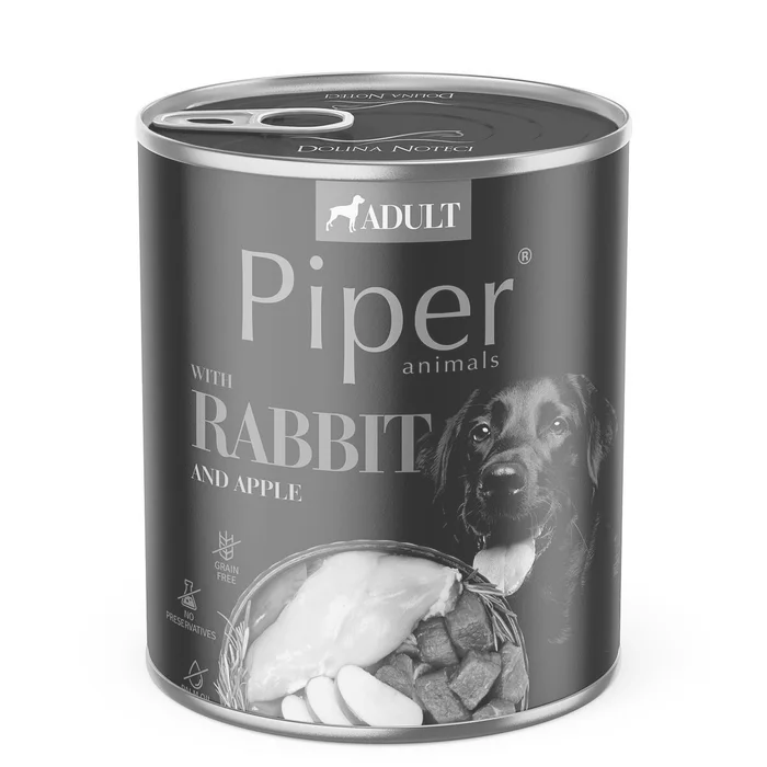 Główne zdjęcie produktu PIPER s králíkem, konzerva pro psy 800g