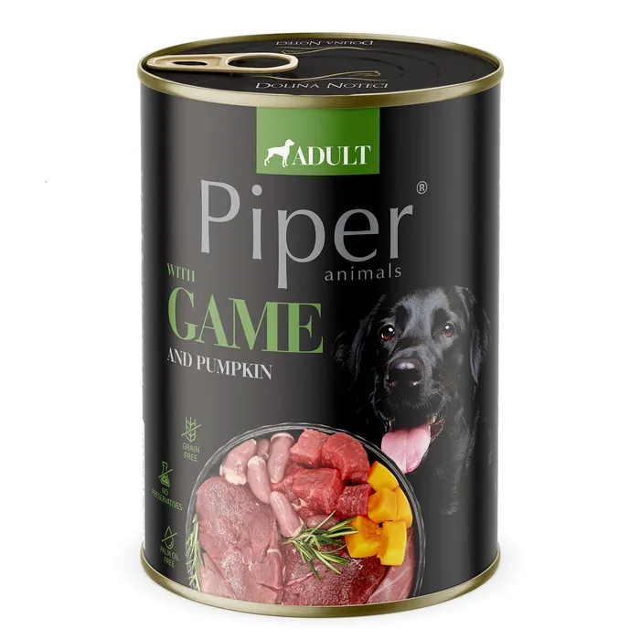 Główne zdjęcie produktu PIPER se zvěřinou a dýní, konzerva pro psy 400g
