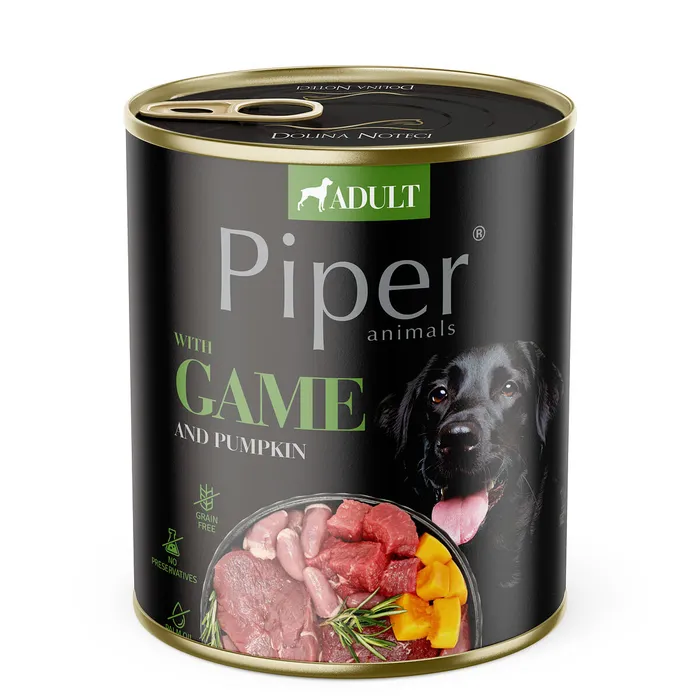 Główne zdjęcie produktu PIPER se zvěřinou a dýní, konzerva pro psy 800g
