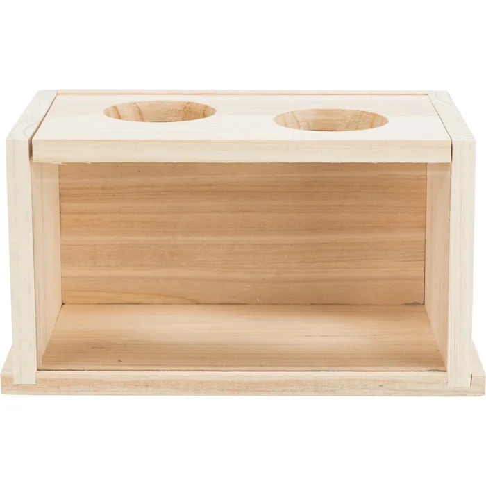 Główne zdjęcie produktu Písková lázeň, pro myši/křečky, dřevěná, 22 x 12 x 12 cm