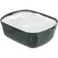 Następne zdjęcie produktu Fontanna do picia Polygon, melamina/silikon, 2,5 l/ 28 × 11 × 22 cm, szary/biały - D