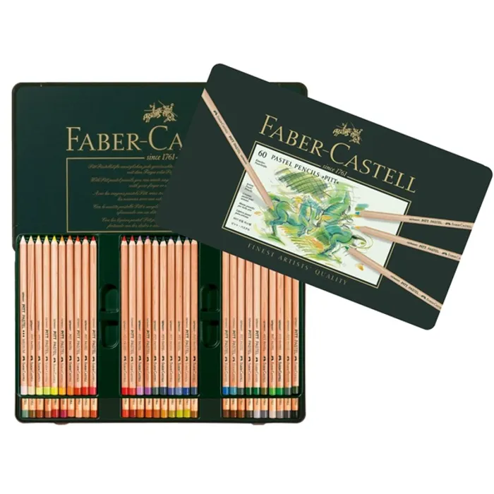 Główne zdjęcie produktu Umělecké pastely Faber-Castell 112160 Pitt Pastel plechová krabička, 60 ks