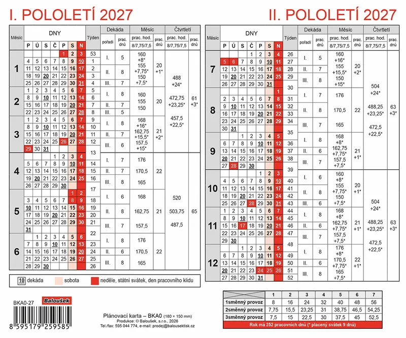 Główne zdjęcie produktu Plánovací karta