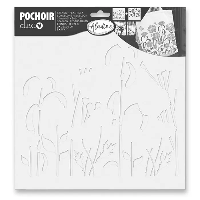 Główne zdjęcie produktu Plastová šablona AladinE Duo - Louka 28 x 28 cm