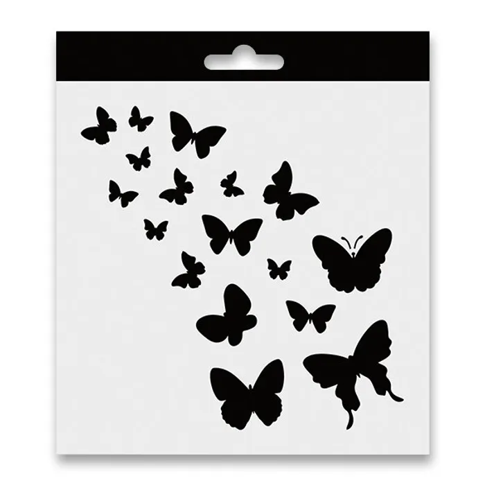 Główne zdjęcie produktu Plastová šablona Aladine - motýlci 15 x 15 cm