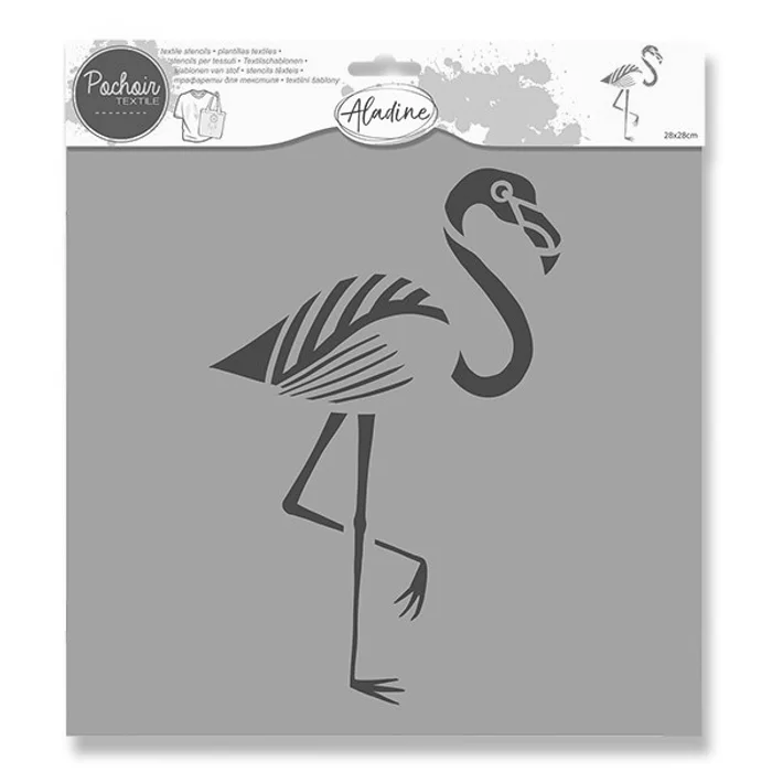 Główne zdjęcie produktu Plastová šablona AladinE - Plameňák 28 x 28 cm