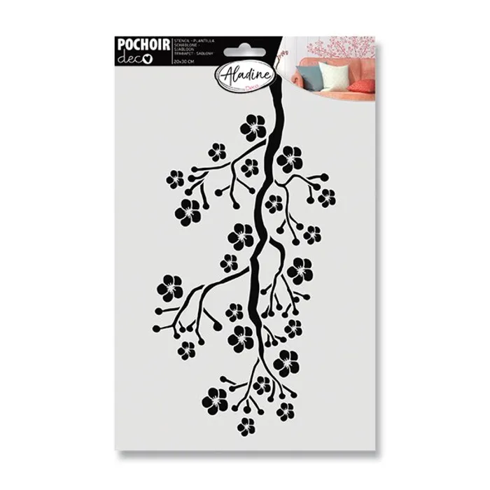 Główne zdjęcie produktu Plastová šablona AladinE - Sakura 20 x 30 cm