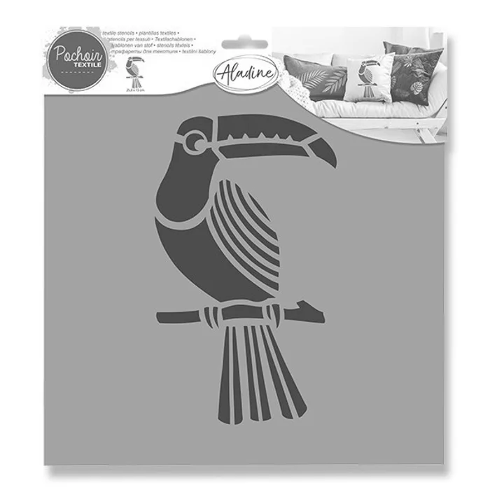 Główne zdjęcie produktu Plastová šablona AladinE - Tukan 28 x 28 cm