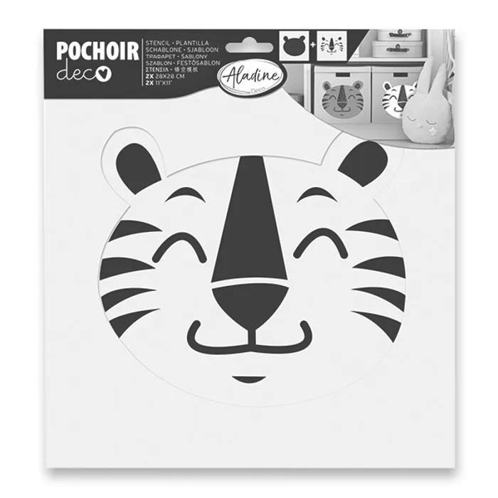 Główne zdjęcie produktu Plastová šablona AladinE - Tygr 28 x 28 cm