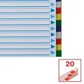 Plastikowe separatory kolorów Esselte, A4, Mix kolorów
