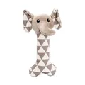 Płócienna kość z głową słonia, z dźwiękiem, 24 cm, krem/szary, HipHop