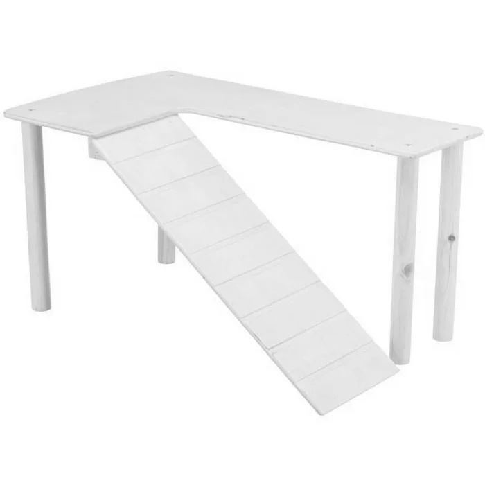 Główne zdjęcie produktu Platforma s rampou pro myšky, křečky 47 x 25 x 30 cm, dřevo